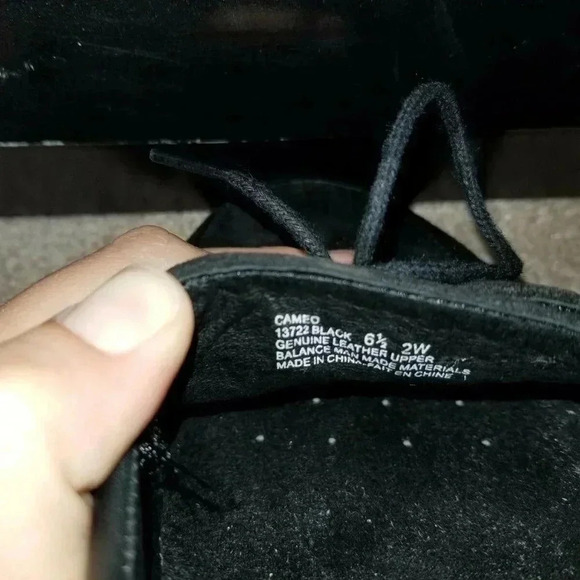 P.W. Minor CAMEO Black Leather Suede Shoe - Picture 6 of 7